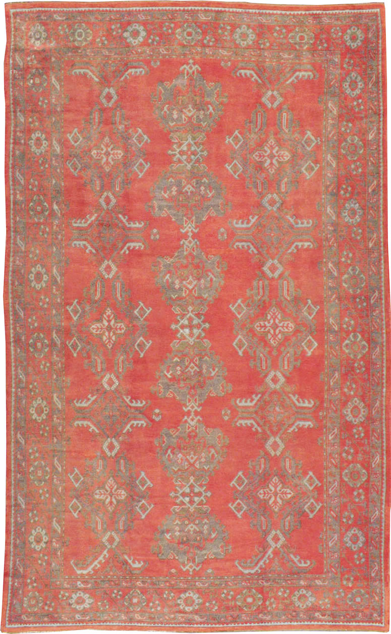 Vintage Turkish Oushak Carpet, No.8815 - Galerie Shabab