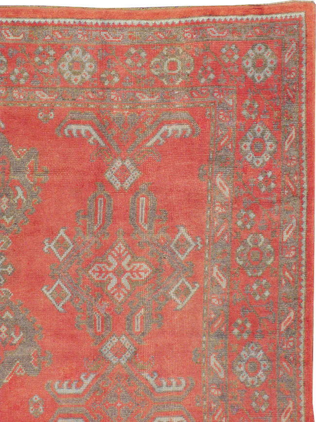 Vintage Turkish Oushak Carpet, No.8815 - Galerie Shabab