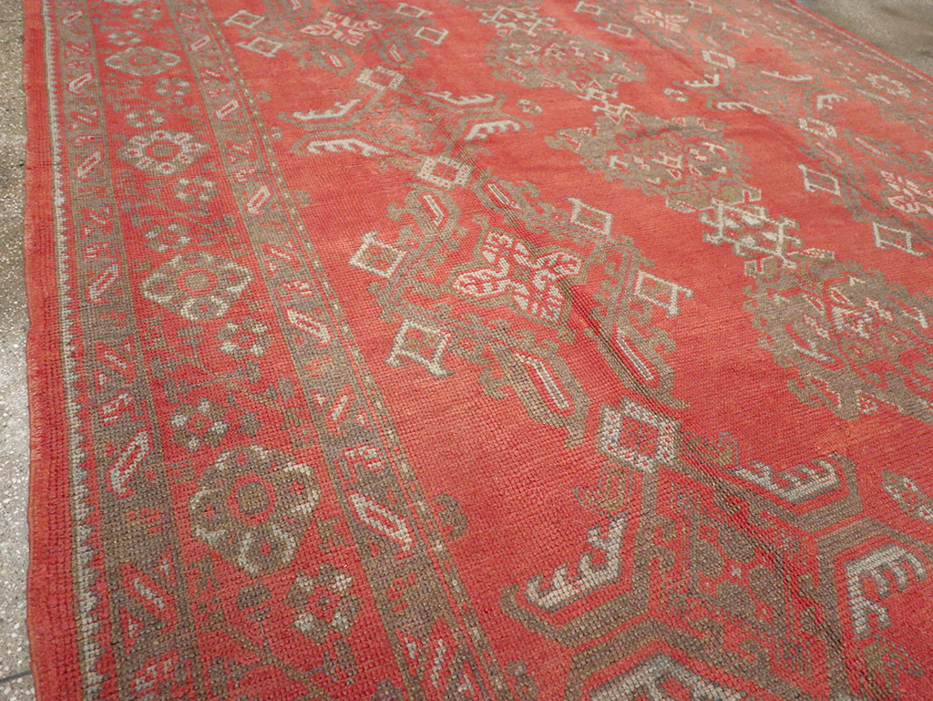 Vintage Turkish Oushak Carpet, No.8815 - Galerie Shabab