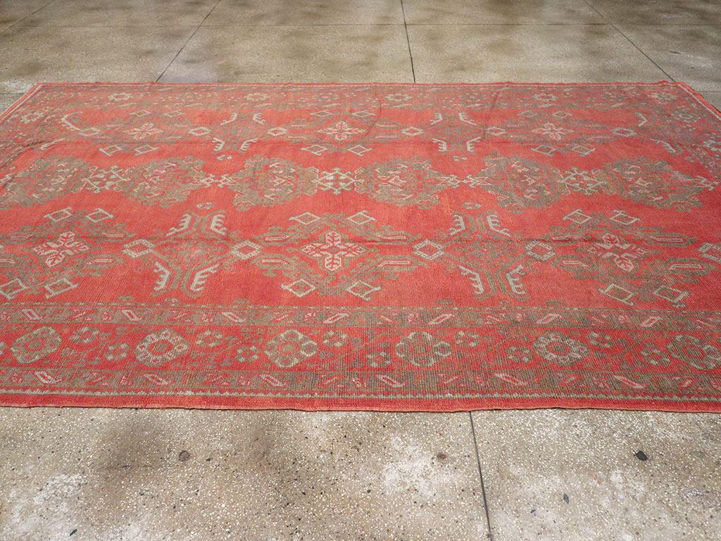 Vintage Turkish Oushak Carpet, No.8815 - Galerie Shabab