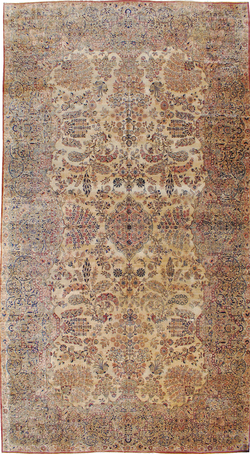 Vintage Persian Kerman Carpet, No.8822 - Galerie Shabab