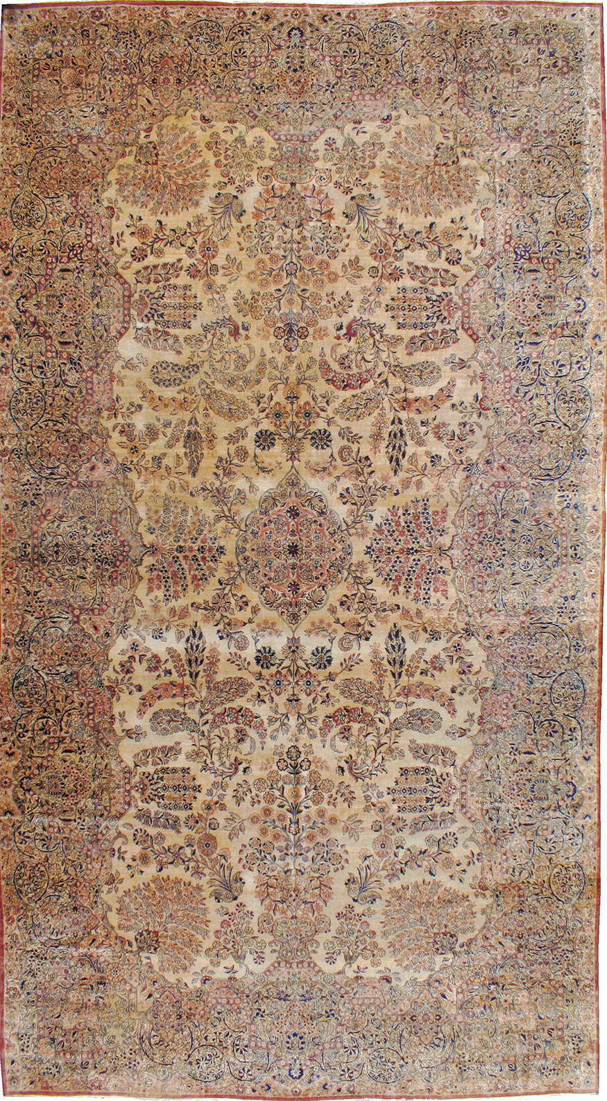 Vintage Persian Kerman Carpet, No.8822 - Galerie Shabab