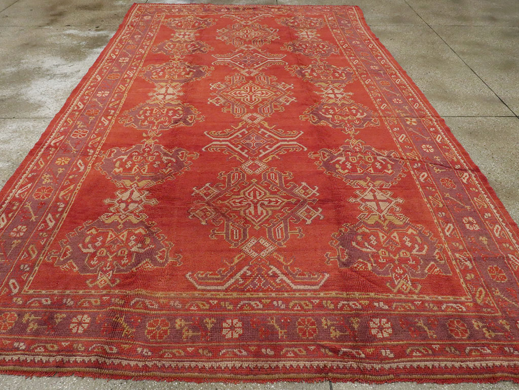 Vintage Turkish Oushak Carpet, No.8831 - Galerie Shabab