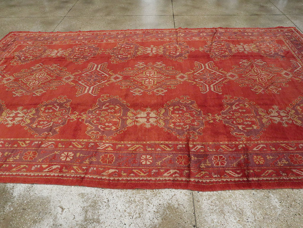 Vintage Turkish Oushak Carpet, No.8831 - Galerie Shabab