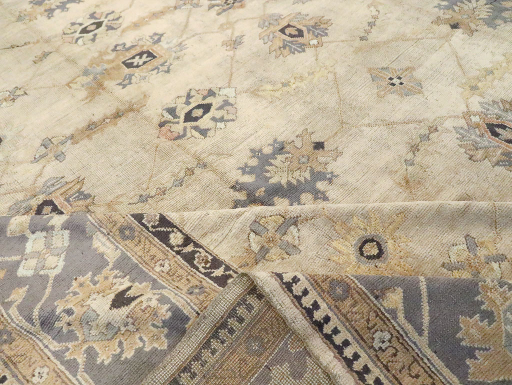Antique Turkish Oushak Carpet, No.8859 - Galerie Shabab