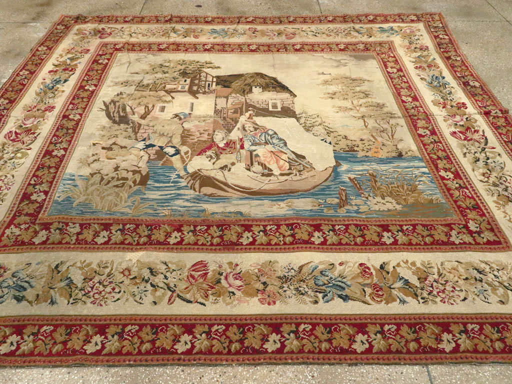 Antique English Tapestry, No.8881 - Galerie Shabab
