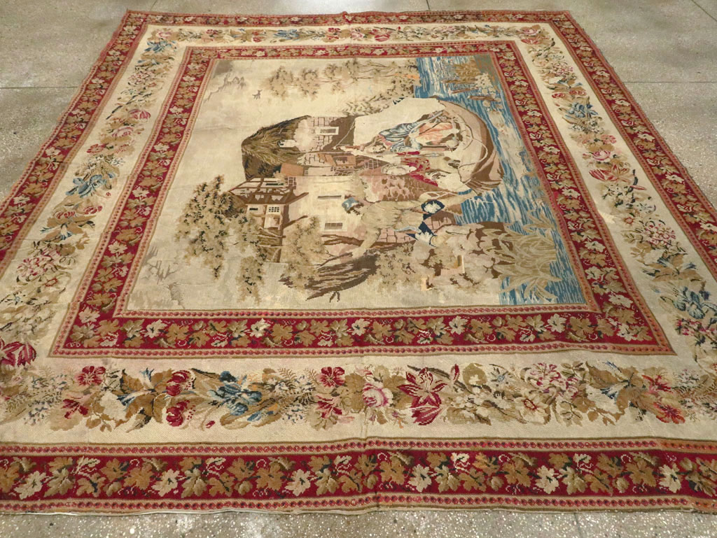 Antique English Tapestry, No.8881 - Galerie Shabab