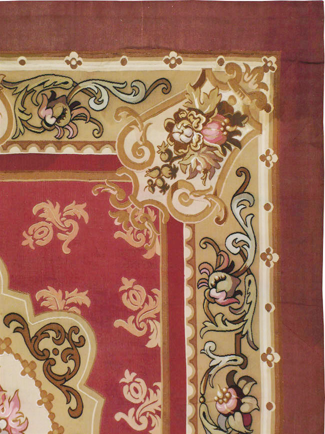 Antique French Aubusson Carpet, No.8890 - Galerie Shabab