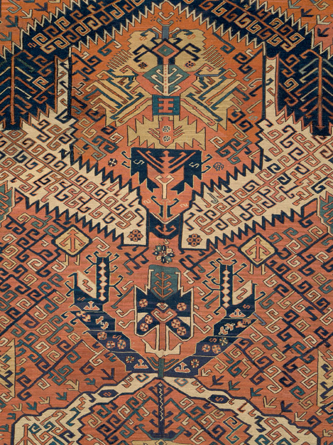 Antique Central Asian Soumak Carpet, No.8894 - Galerie Shabab