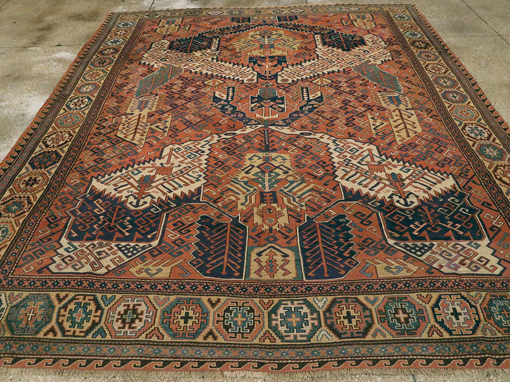 Antique Central Asian Soumak Carpet, No.8894 - Galerie Shabab