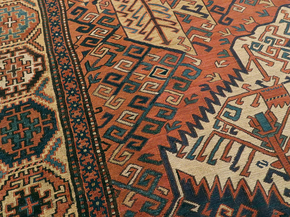 Antique Central Asian Soumak Carpet, No.8894 - Galerie Shabab