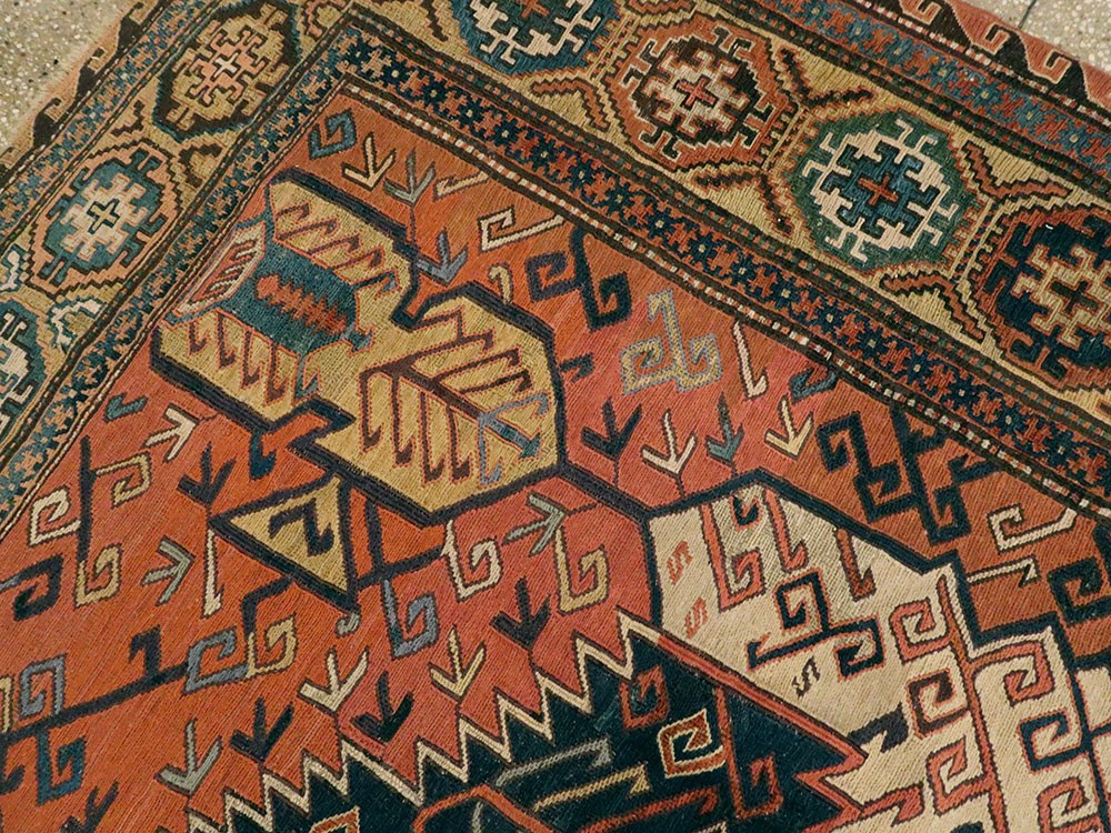Antique Central Asian Soumak Carpet, No.8894 - Galerie Shabab