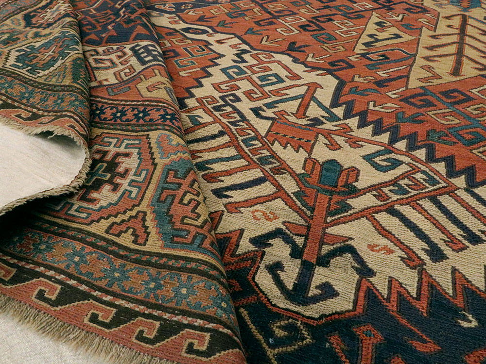 Antique Central Asian Soumak Carpet, No.8894 - Galerie Shabab