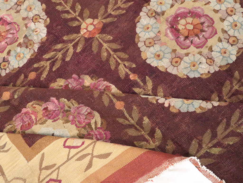 Antique French Flatweave Aubusson Large Carpet, No.8905 - Galerie Shabab