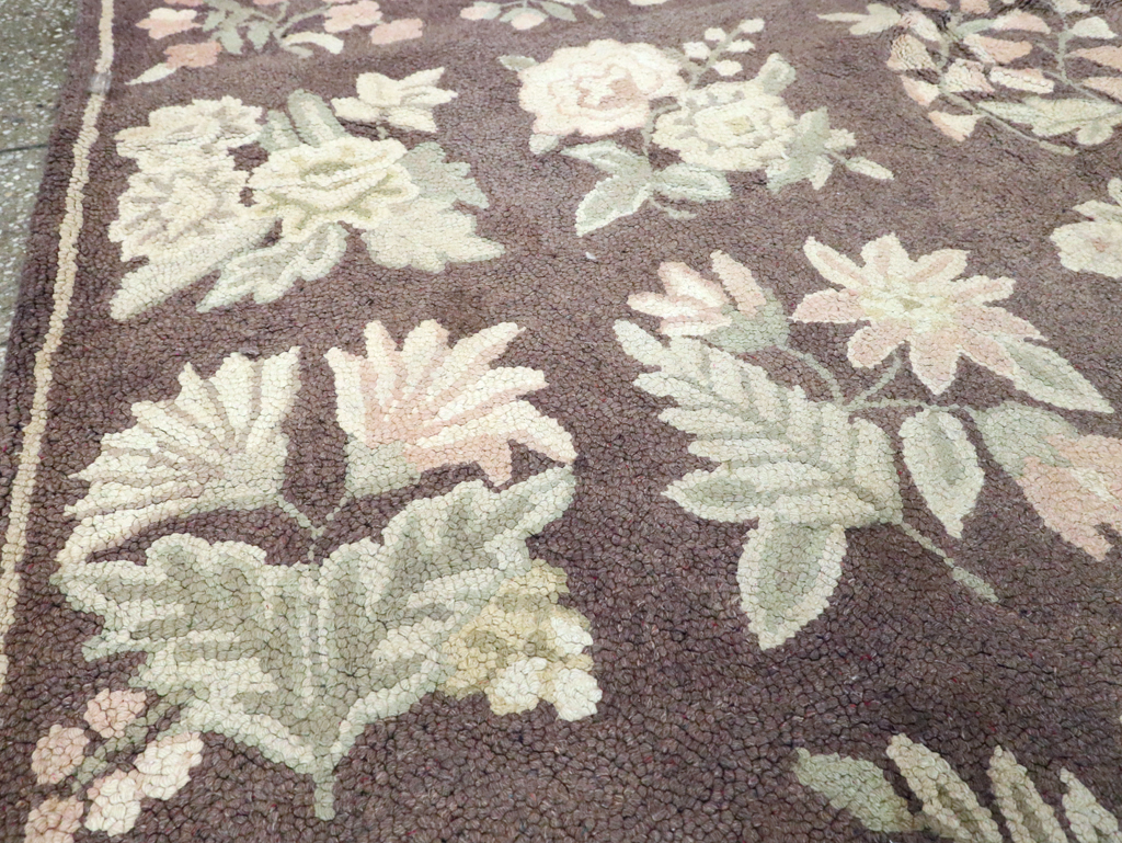 Vintage American Hook Room Size Carpet, No.8912 - Galerie Shabab