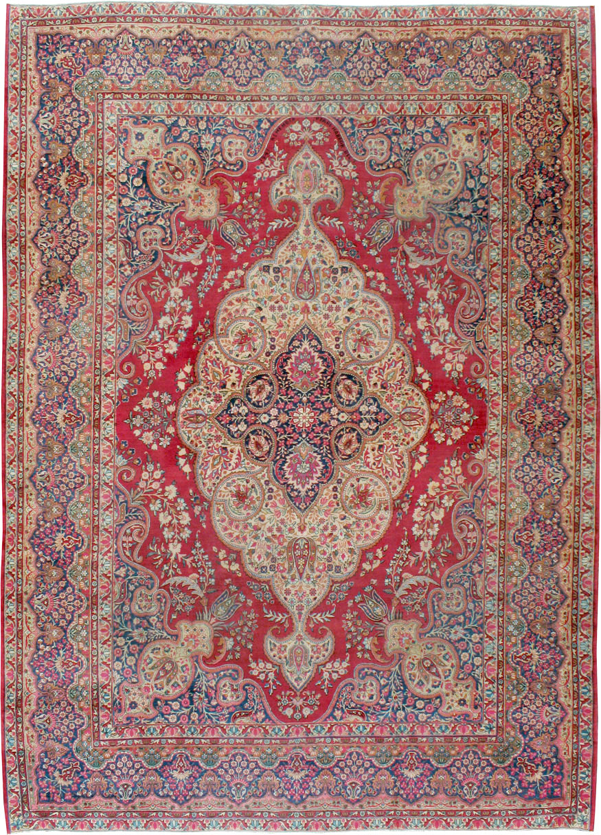 Vintage Persian Lavar Kerman Room Size Carpet, No.8944 - Galerie Shabab