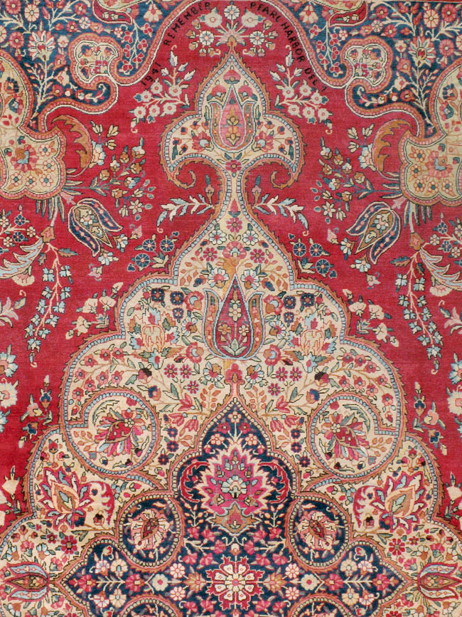 Vintage Persian Lavar Kerman Room Size Carpet, No.8944 - Galerie Shabab