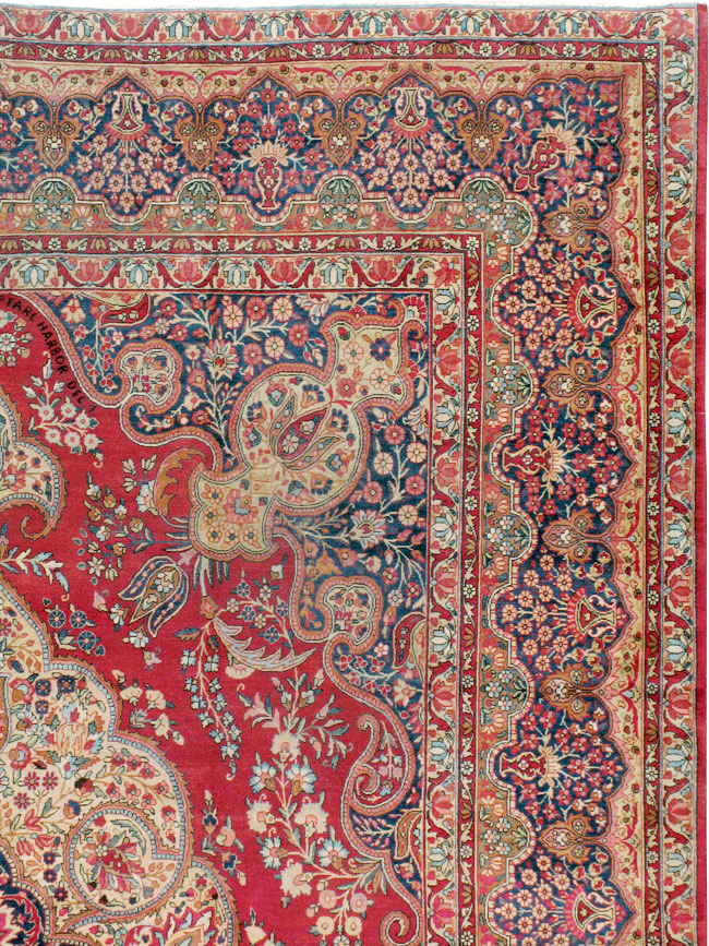 Vintage Persian Lavar Kerman Room Size Carpet, No.8944 - Galerie Shabab
