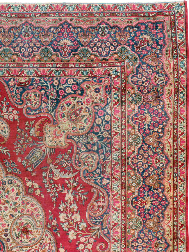 Vintage Persian Lavar Kerman Room Size Carpet, No.8944 - Galerie Shabab