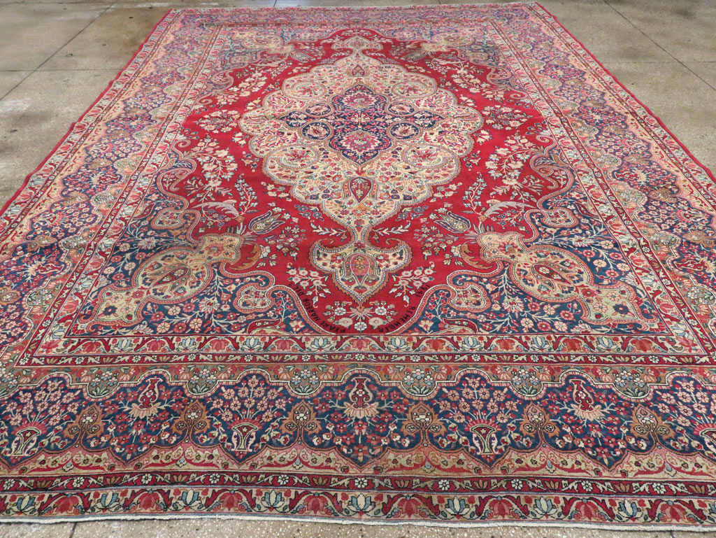 Vintage Persian Lavar Kerman Room Size Carpet, No.8944 - Galerie Shabab