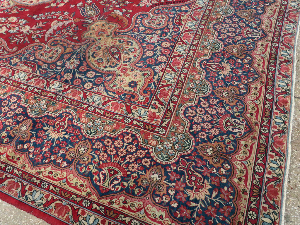 Vintage Persian Lavar Kerman Room Size Carpet, No.8944 - Galerie Shabab