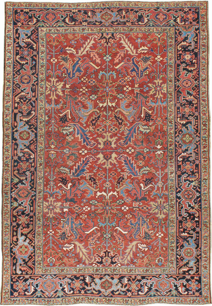 Antique Persian Heriz Carpet, No.8949 - Galerie Shabab