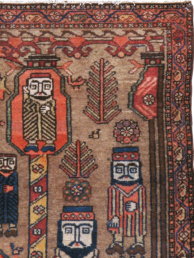 Antique Persian Malayer Pictorial Rug, No.8963 - Galerie Shabab