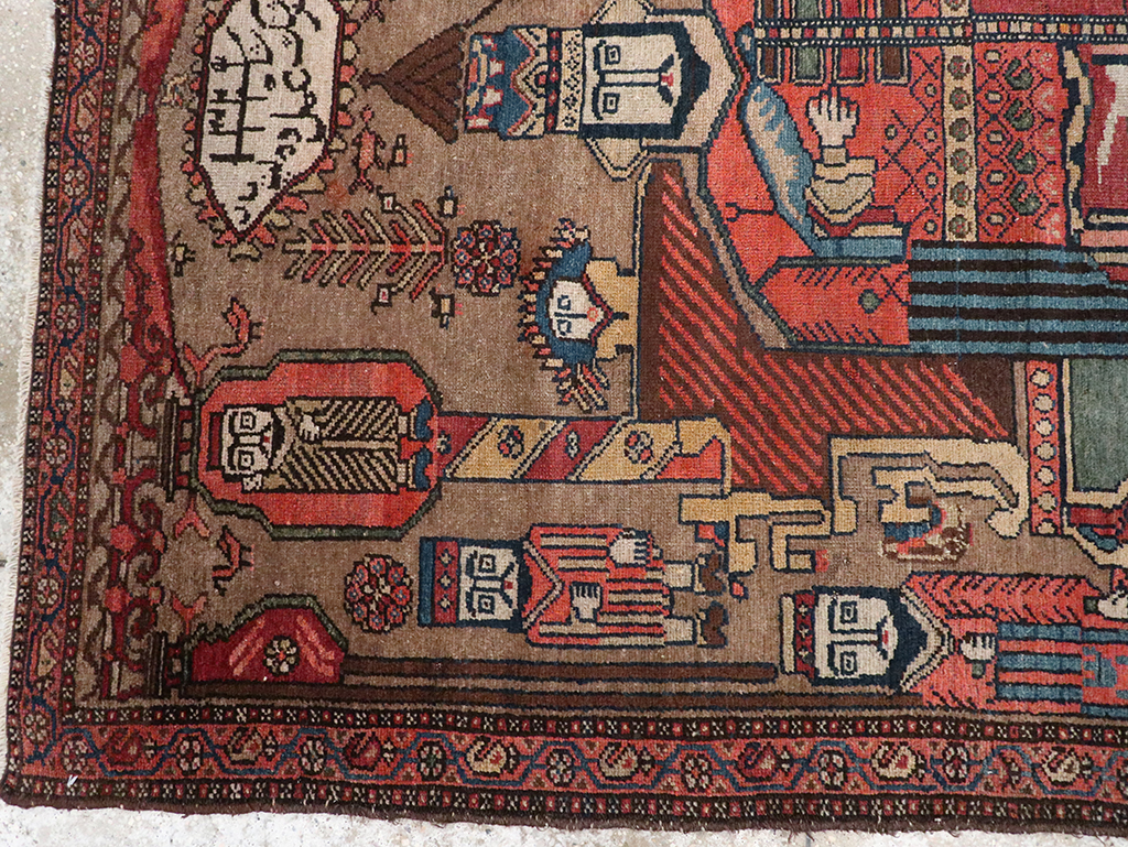 Antique Persian Malayer Pictorial Rug, No.8963 - Galerie Shabab