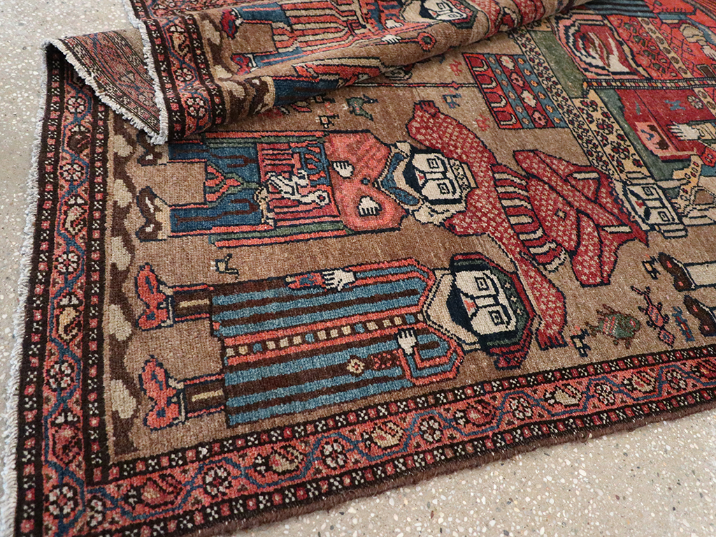 Antique Persian Malayer Pictorial Rug, No.8963 - Galerie Shabab