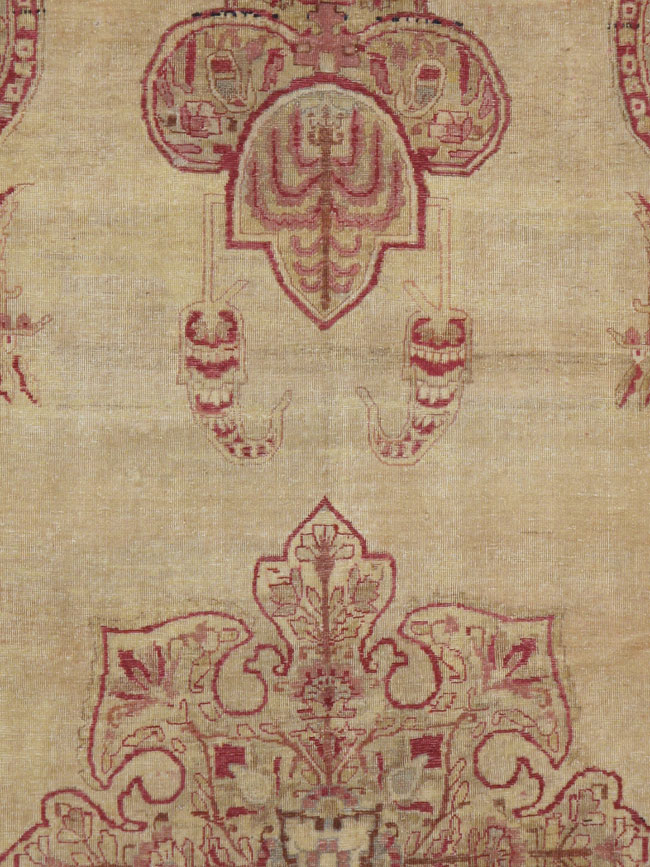 Antique Persian Lavar Kerman Accent Carpet, No.8979 - Galerie Shabab