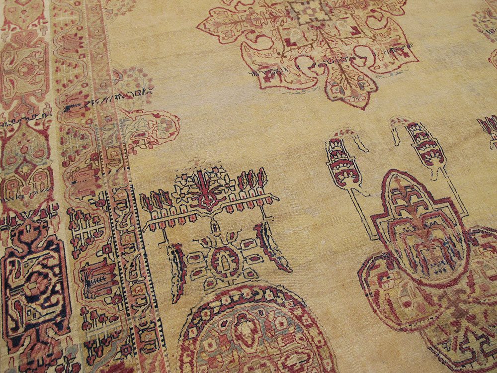 Antique Persian Lavar Kerman Accent Carpet, No.8979 - Galerie Shabab