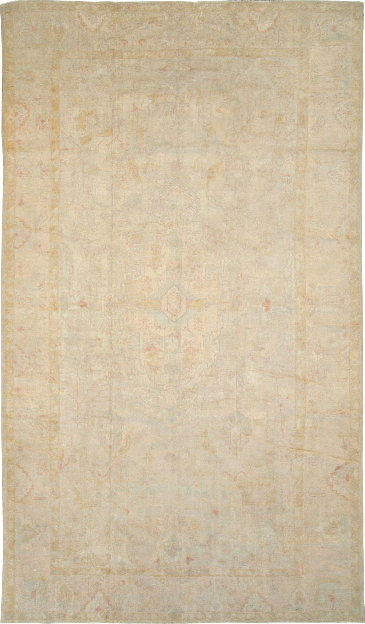 Antique Turkish Oushak Room Size Carpet, No.8983 - Galerie Shabab