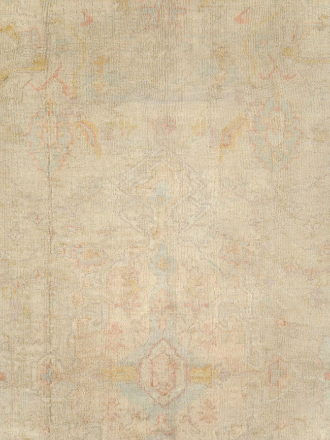 Antique Turkish Oushak Room Size Carpet, No.8983 - Galerie Shabab