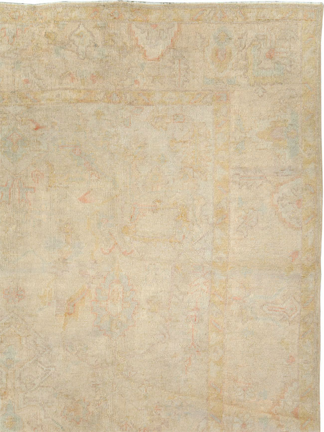 Antique Turkish Oushak Room Size Carpet, No.8983 - Galerie Shabab