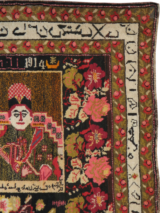 Antique Caucasian Karabagh Pictorial Rug, No.9024 - Galerie Shabab