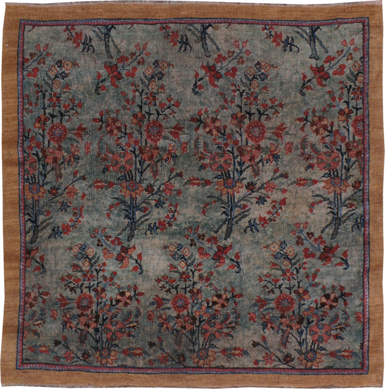 Antique Persian Bidjar Square Rug, No.9029 - Galerie Shabab
