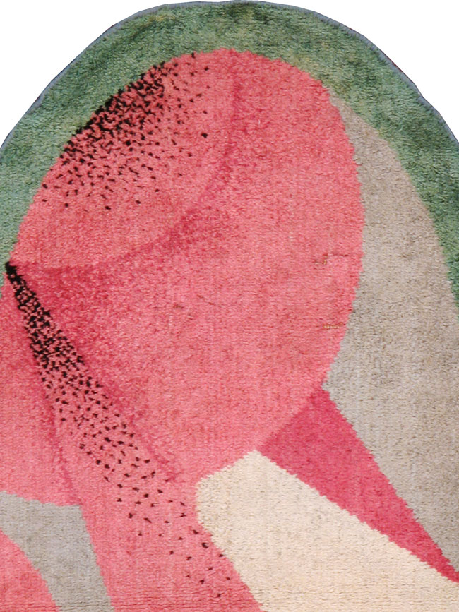 Vintage French Art Deco Rug Inspired By Edward McKnight Kauffer and Chinese Rugs, No.9037 - Galerie Shabab