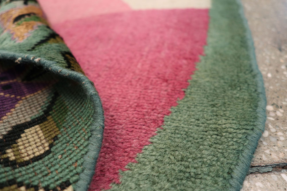 Vintage French Art Deco Rug Inspired By Edward McKnight Kauffer and Chinese Rugs, No.9037 - Galerie Shabab