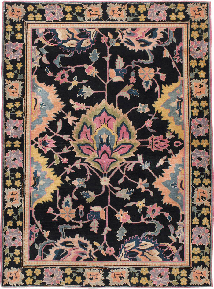 Vintage Indian Lahore Accent Rug, No.9049 - Galerie Shabab