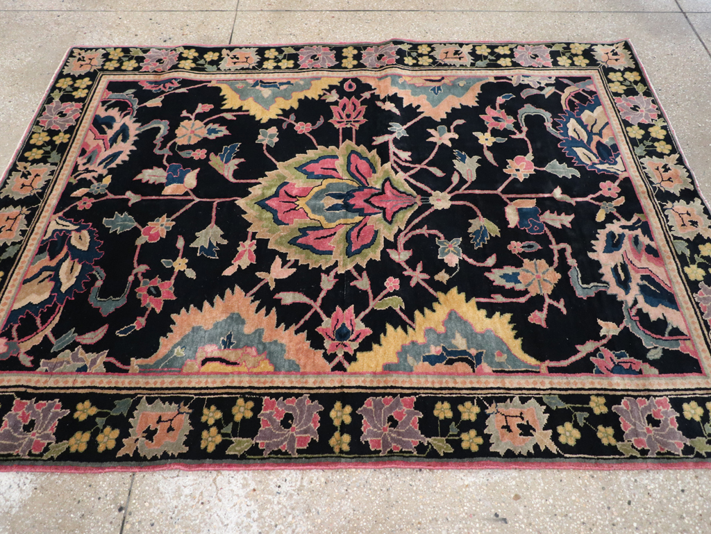 Vintage Indian Lahore Accent Rug, No.9049 - Galerie Shabab