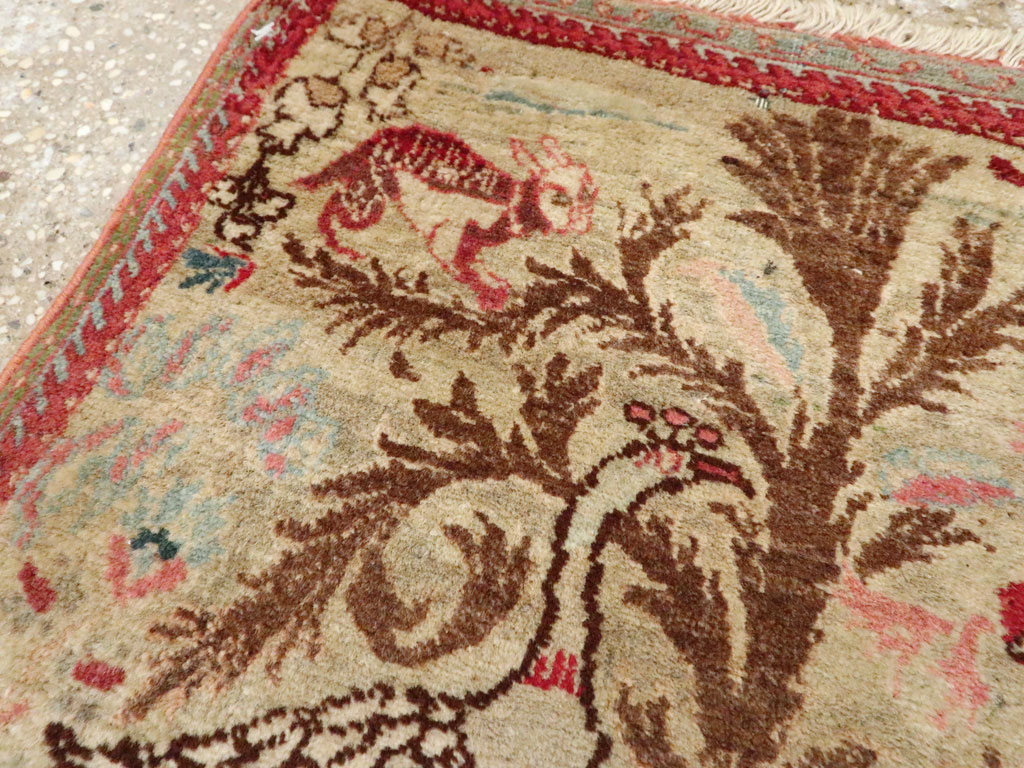 Vintage Persian Tabriz Pictorial Rug, No.9057 - Galerie Shabab