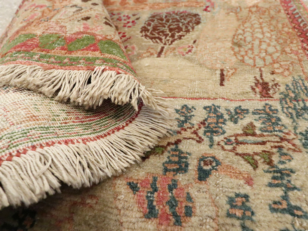 Vintage Persian Tabriz Pictorial Rug, No.9057 - Galerie Shabab