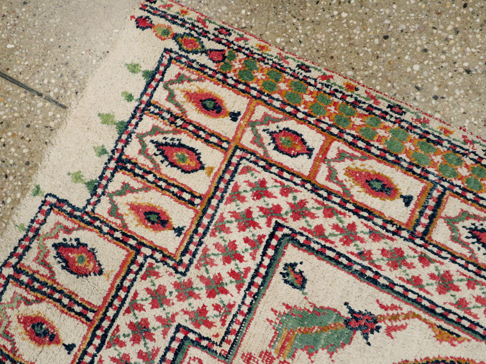 Vintage Indian Cotton Agra Carpet, No.9058 - Galerie Shabab