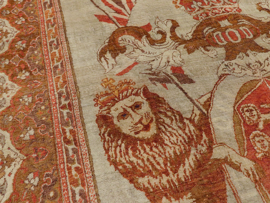 Vintage Turkish Sivas Pictorial Carpet, No.9059 - Galerie Shabab