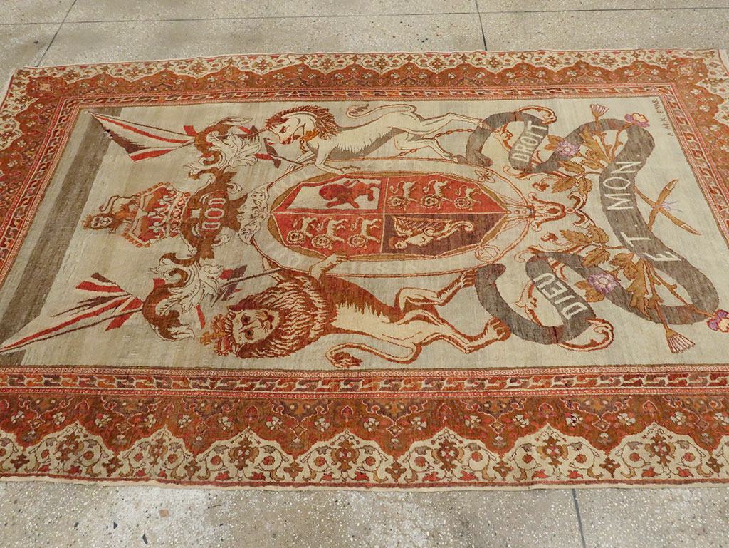 Vintage Turkish Sivas Pictorial Carpet, No.9059 - Galerie Shabab