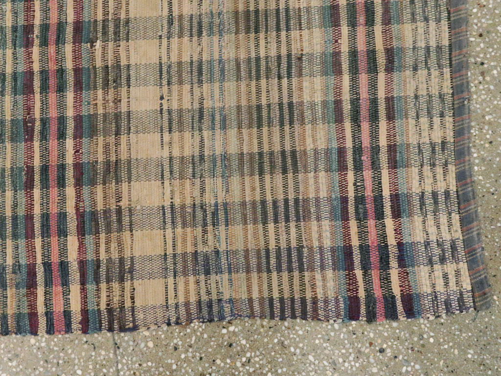 Vintage American Rag Rug Runner, No.9060 - Galerie Shabab