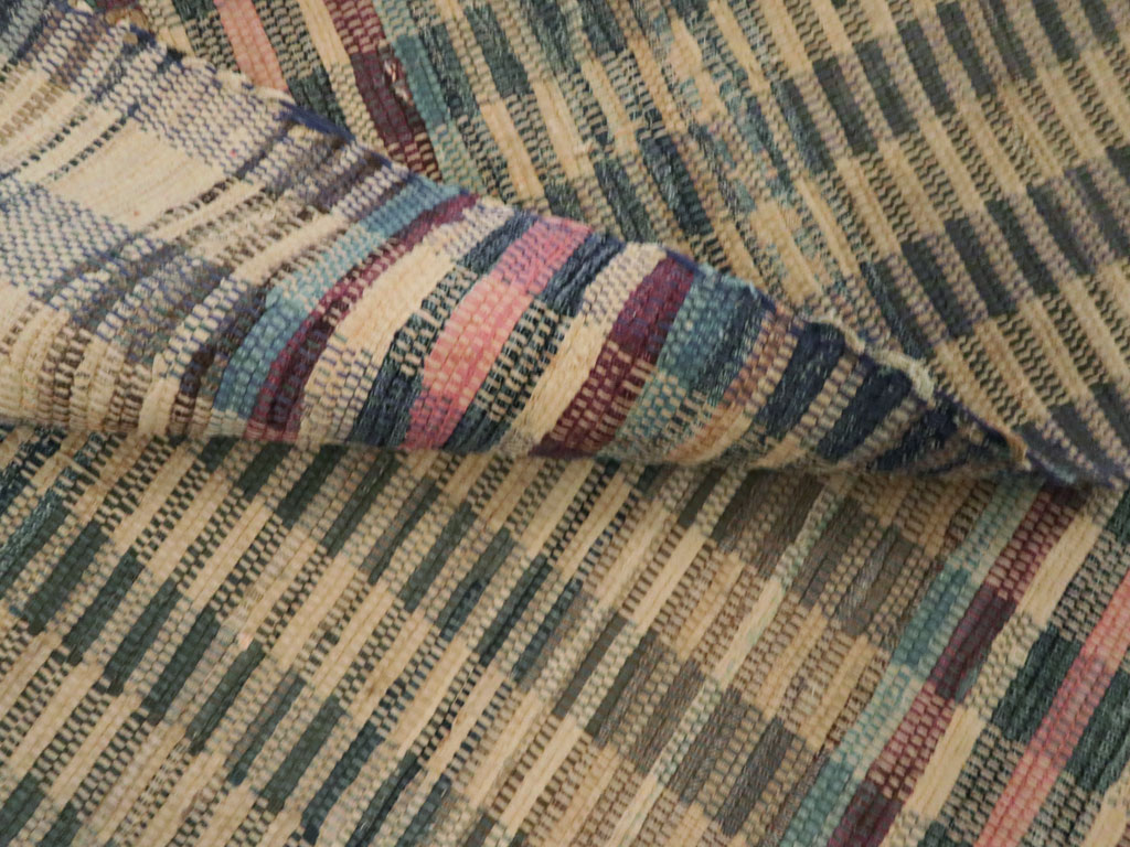Vintage American Rag Rug Runner, No.9060 - Galerie Shabab