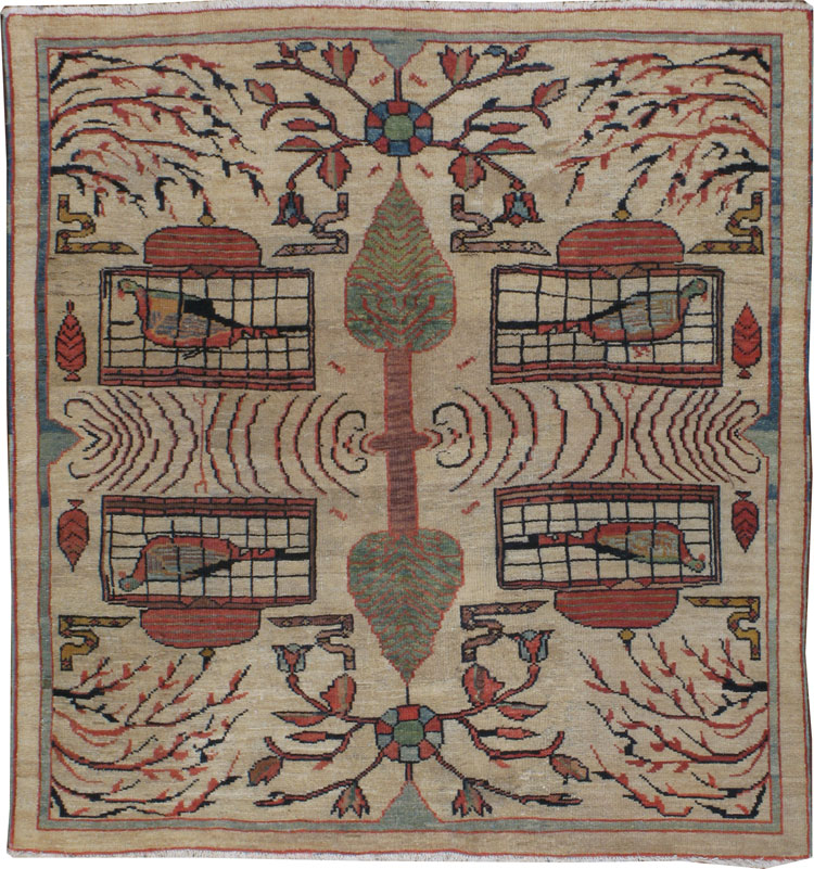 Vintage Persian Mahal Rug, No.9063 - Galerie Shabab