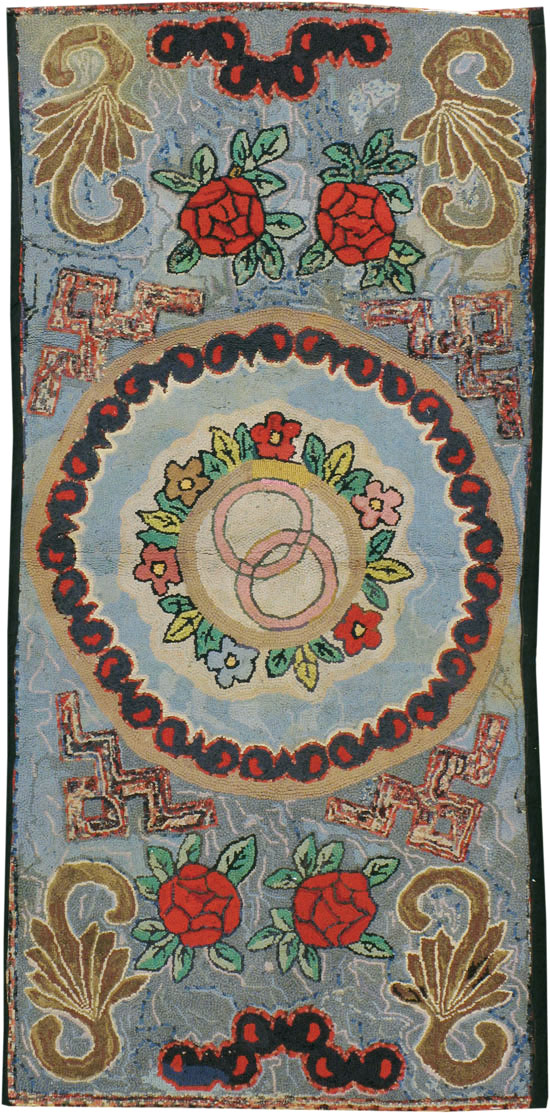 Antique American Hook Rug, No.9065 - Galerie Shabab