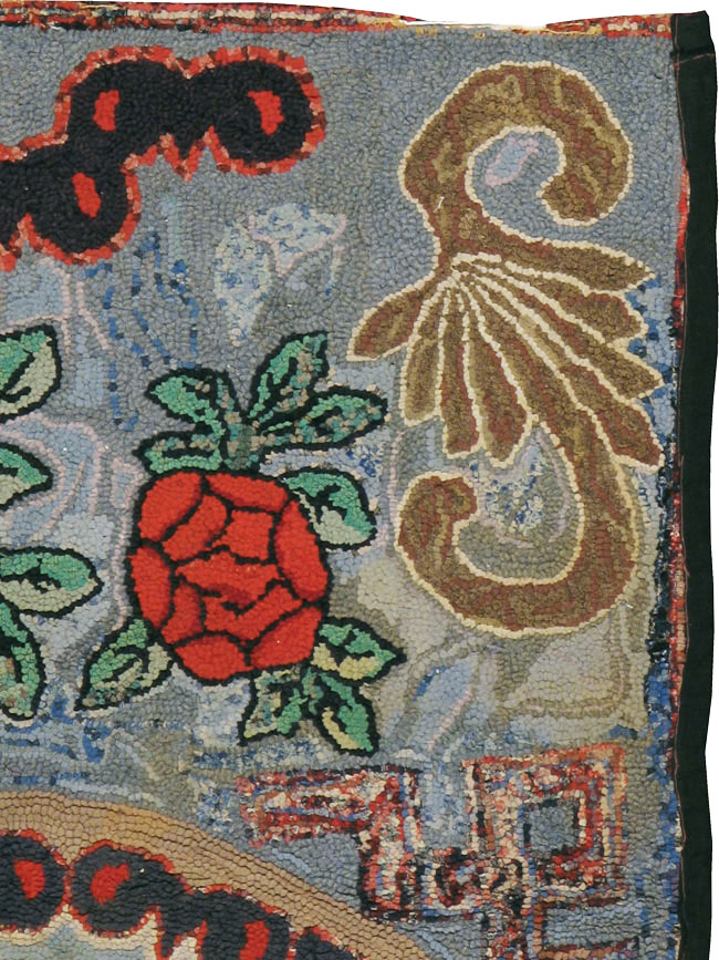 Antique American Hook Rug, No.9065 - Galerie Shabab